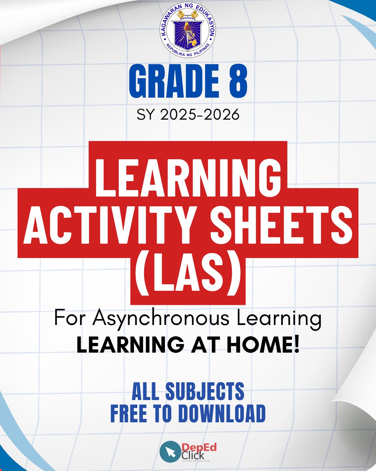 DepEd Click - GRADE 8 Learning Activity Sheets LEARNING AT... | Facebook