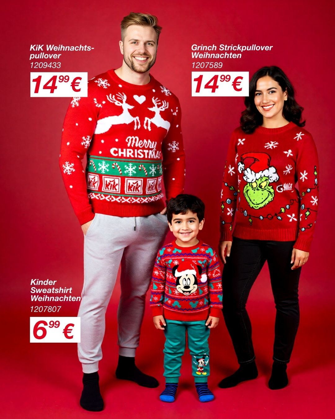 Bist du bereit für die Weihnachtstage? 🎄✨ Ob festlich, lustig oder super cozy – unsere Xmas-Pullis bringen dich garantiert in Feiertagsstimmung 🎅❄️ Schau jetzt vorbei und entdecke tolle Weihnachtspu