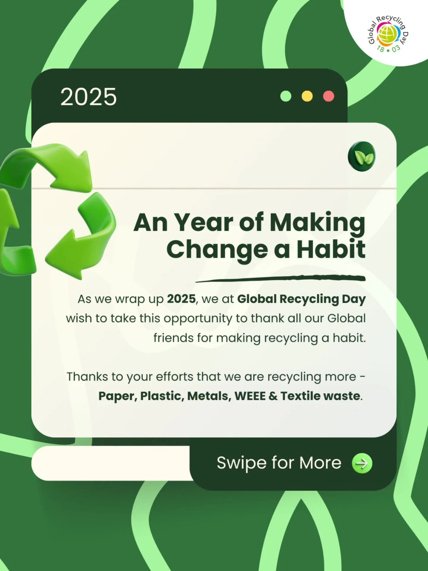2025 reminded us of something... - Global Recycling Day | Facebook
