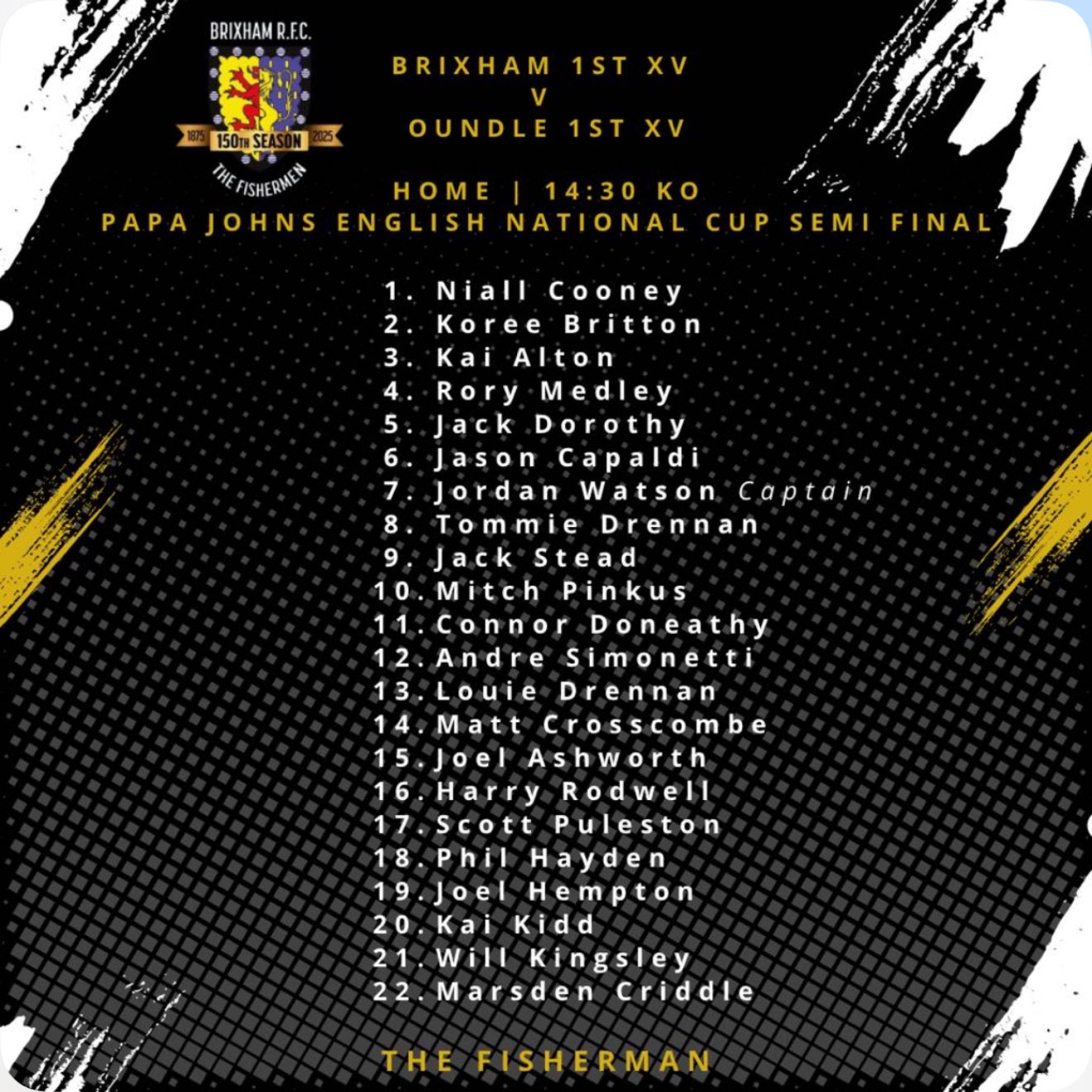 Brixham - Below - is your Brixham Sqaud for Papa Johns England Rugby ...