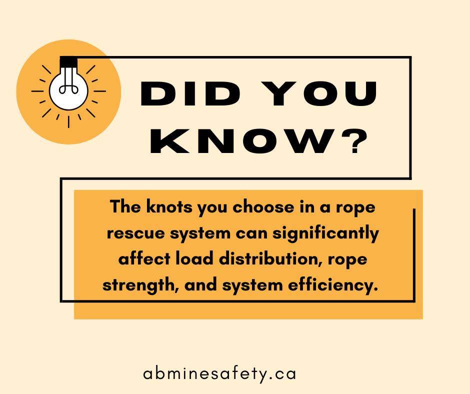 AMSA - 🔍 Did you know? The knots you choose in a rope rescue system can ...
