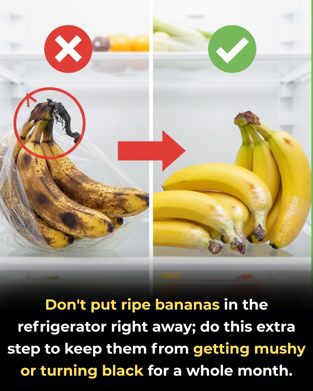 Feedy - Don't put ripe bananas in the refrigerator right away; do this ...