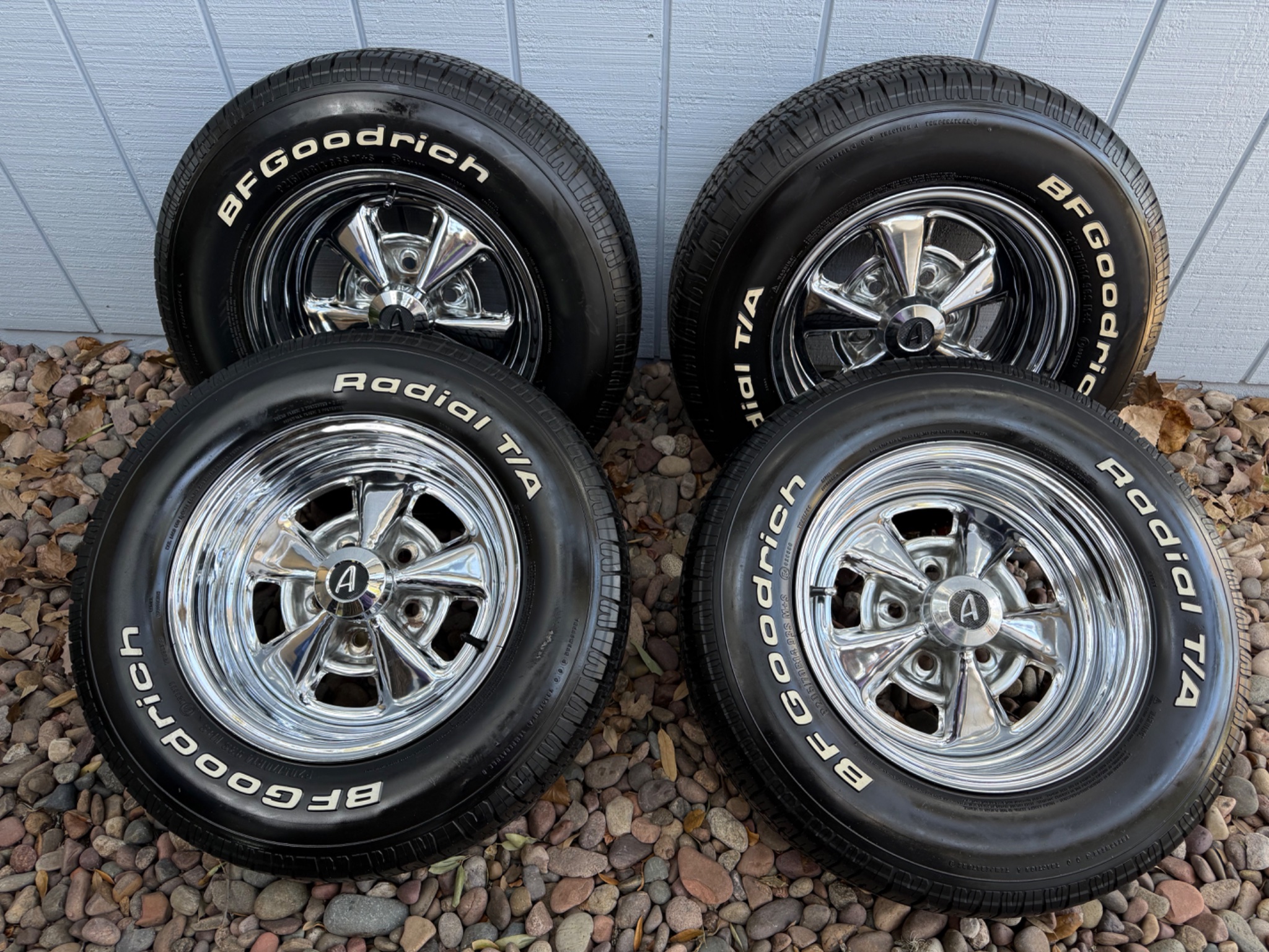 Vintage 14” Appliance 5-Spoke Chrome mag wheels - Car Wheels, Tires ...