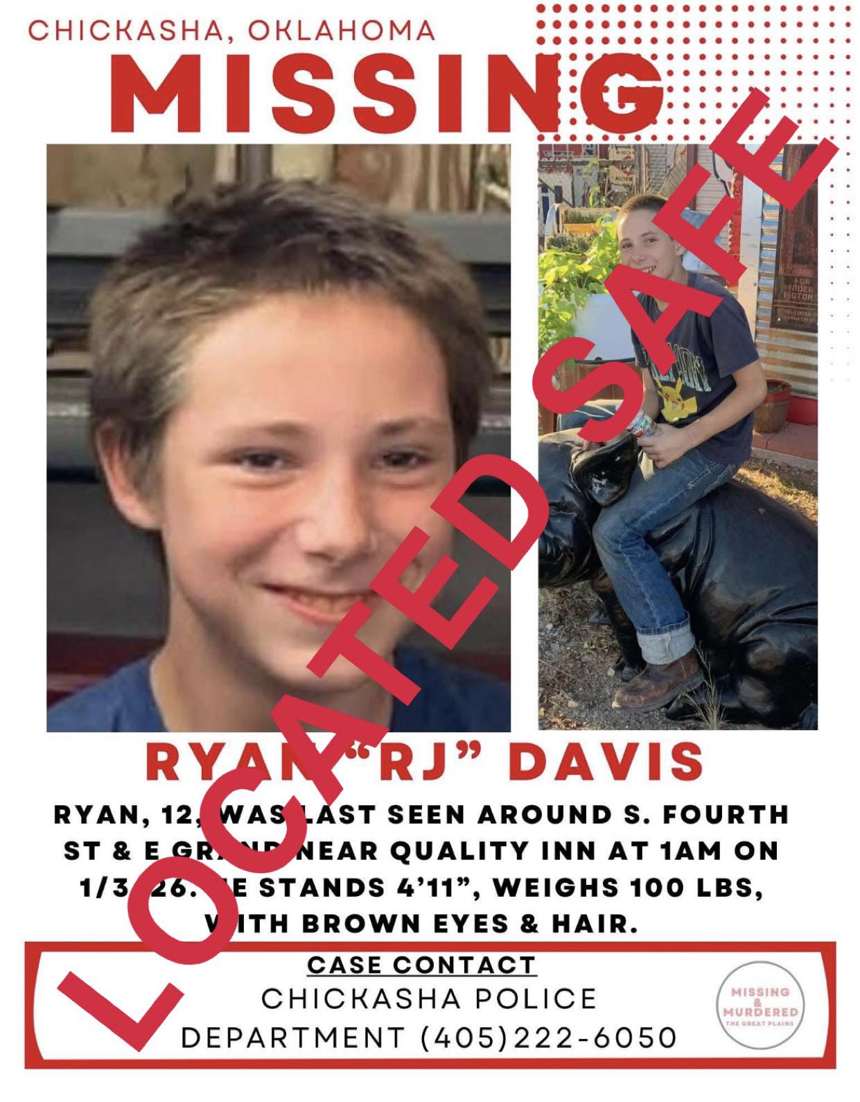 Missing - ‼️UPDATE: The Oklahoma State Bureau of Investigation has ...