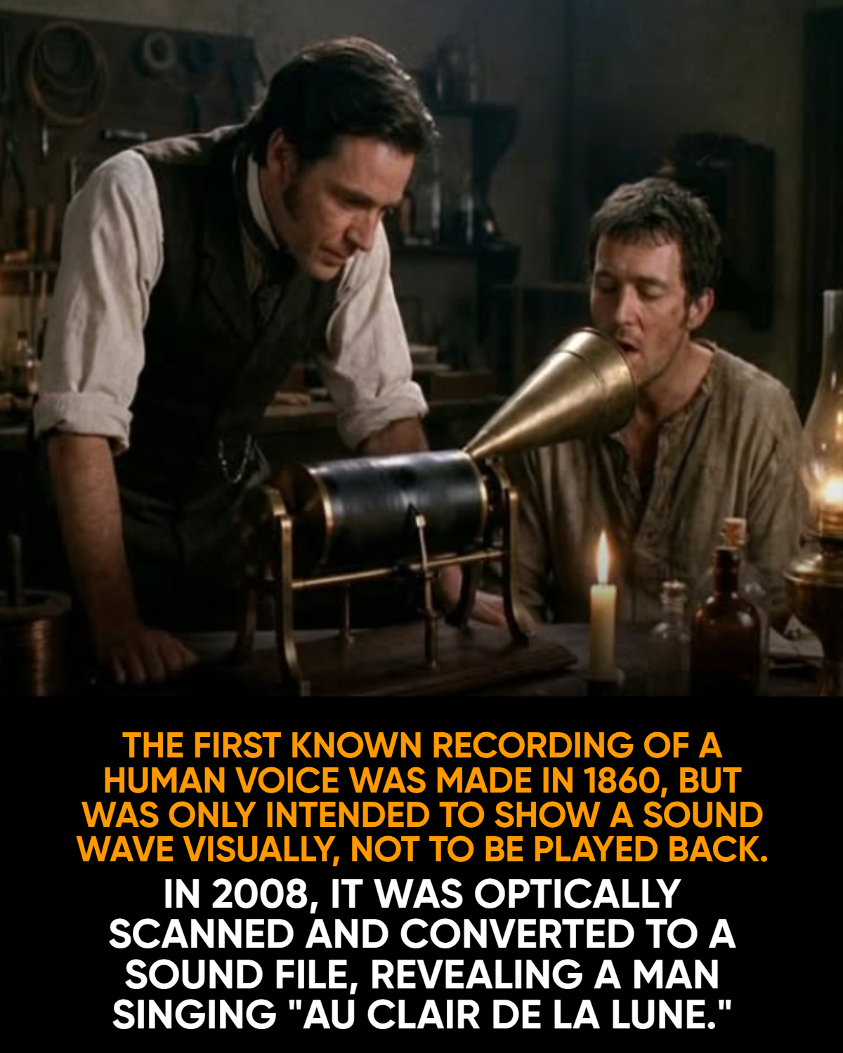 1860 sounds early for a recorded voice, right? Yet in that year a
