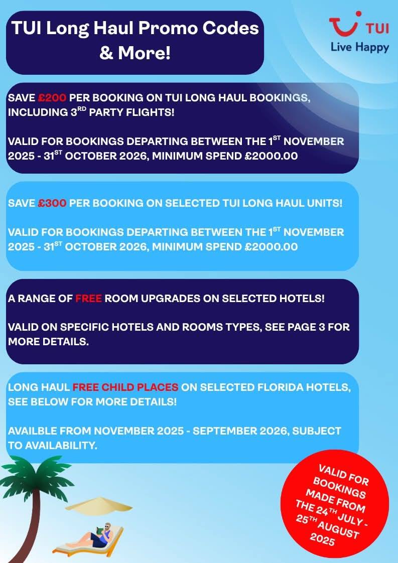 👀👀 Some of the Tui released... - Susan Ledger Not Just Travel | Facebook