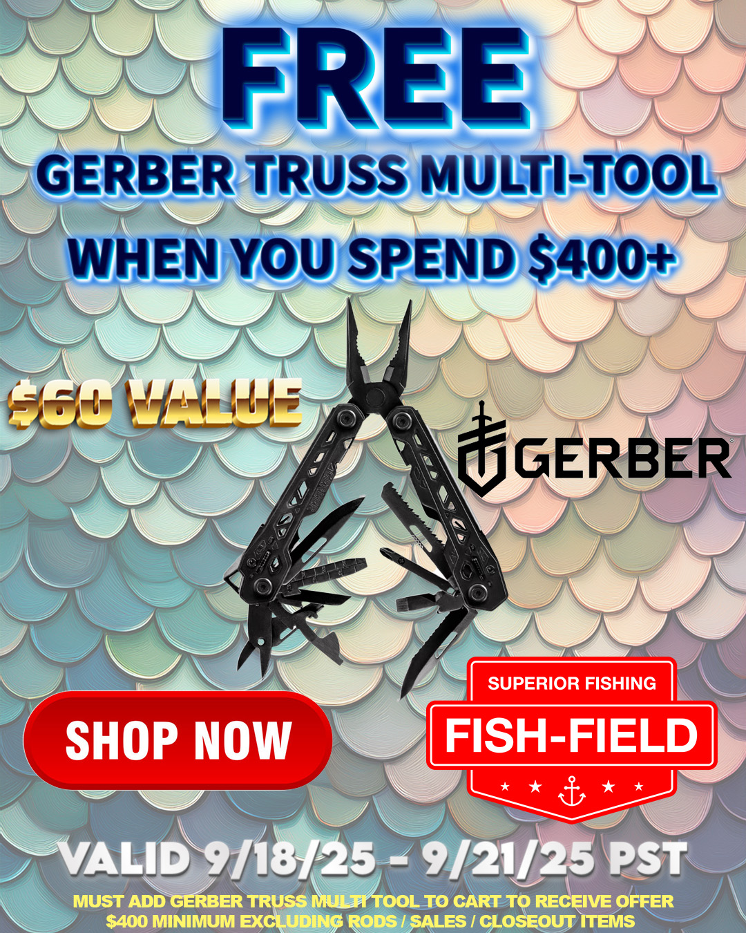 Fish-Field - 🎣 Gear up and score big! From 9/18 – 9/21,... | Facebook
