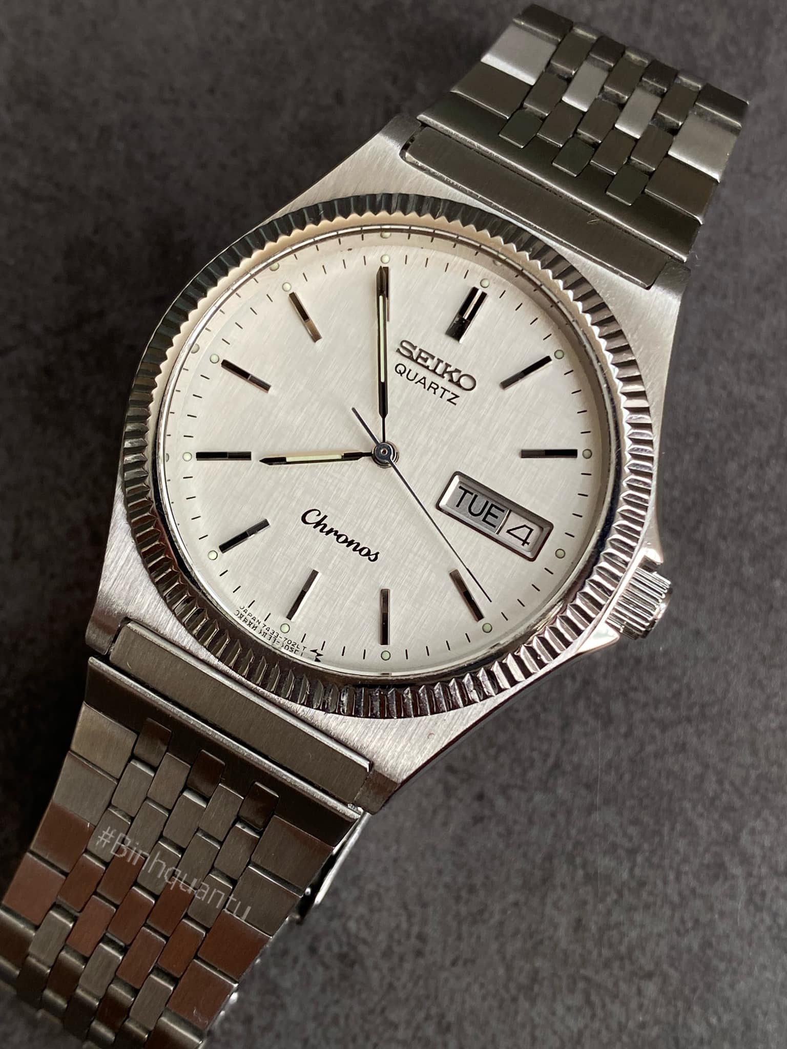 1983 Seiko Chronos with sapphire glass replacement