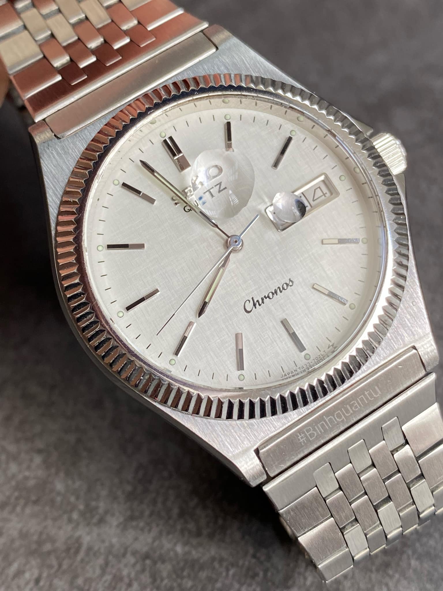 1983 Seiko Chronos with sapphire glass replacement