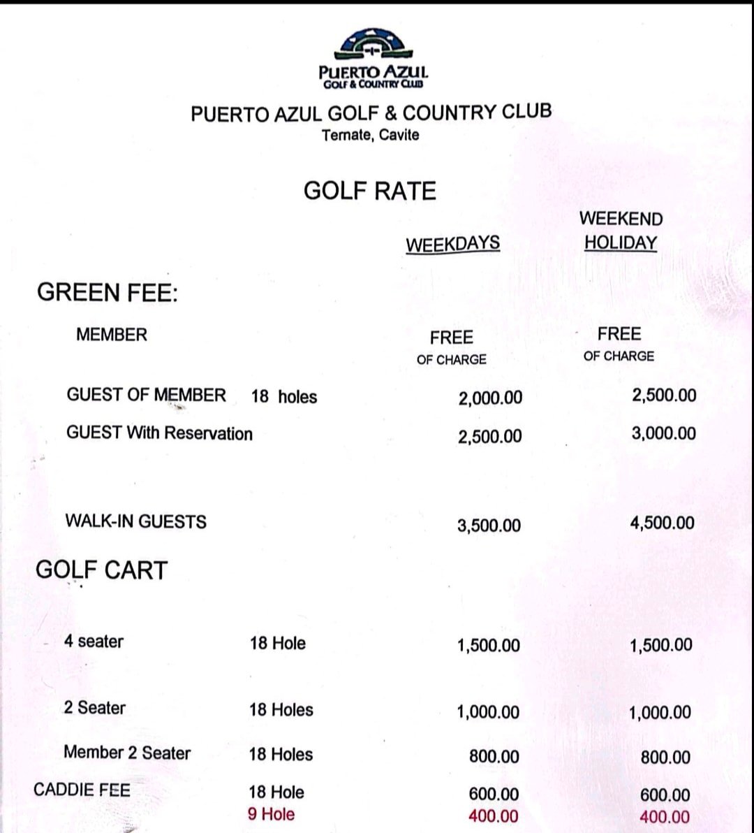 CAZA DEL MAR A... - Puerto Azul Golf and Country Club | Facebook
