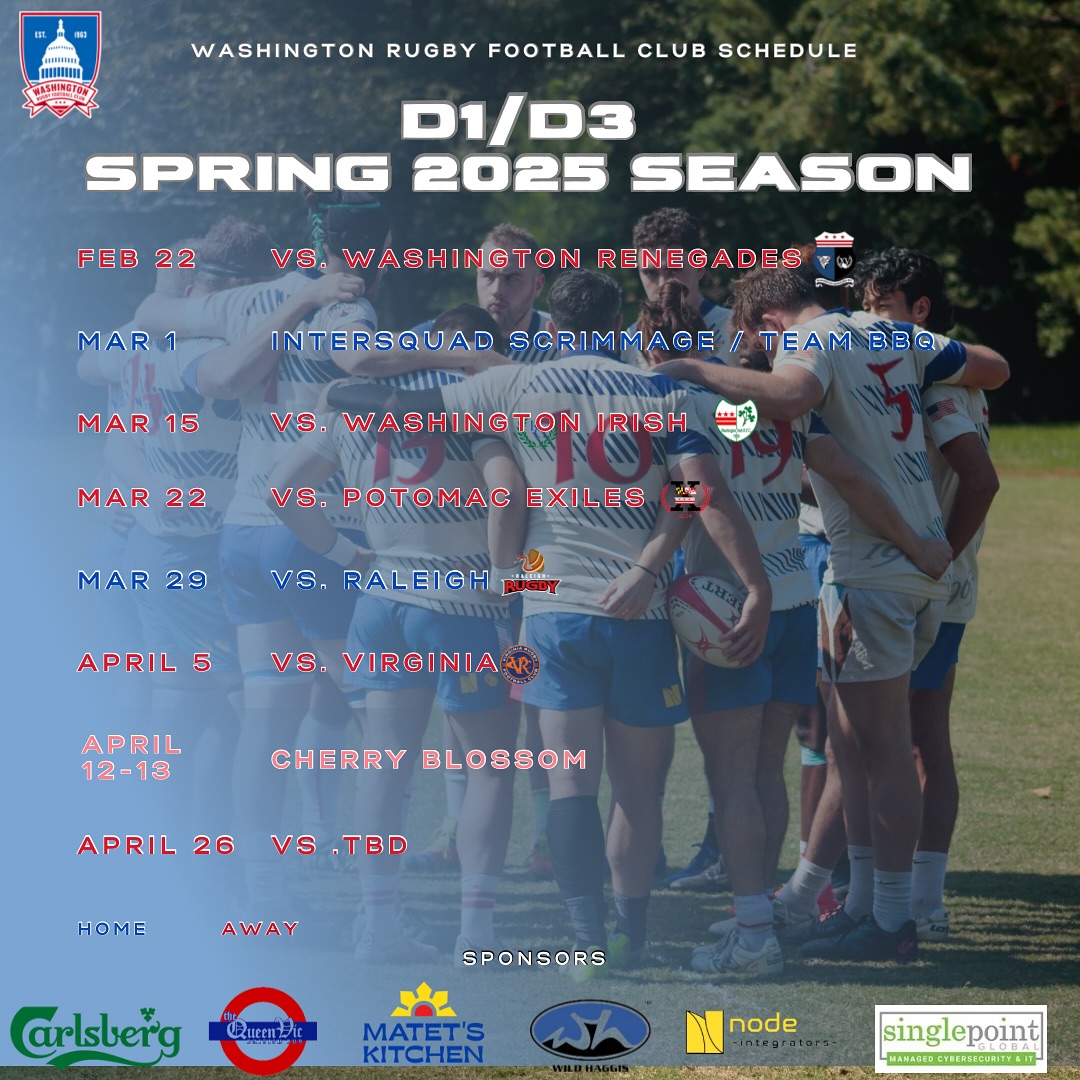 🏉 WRFC Spring 2025 Season... - Washington Rugby Football Club | Facebook