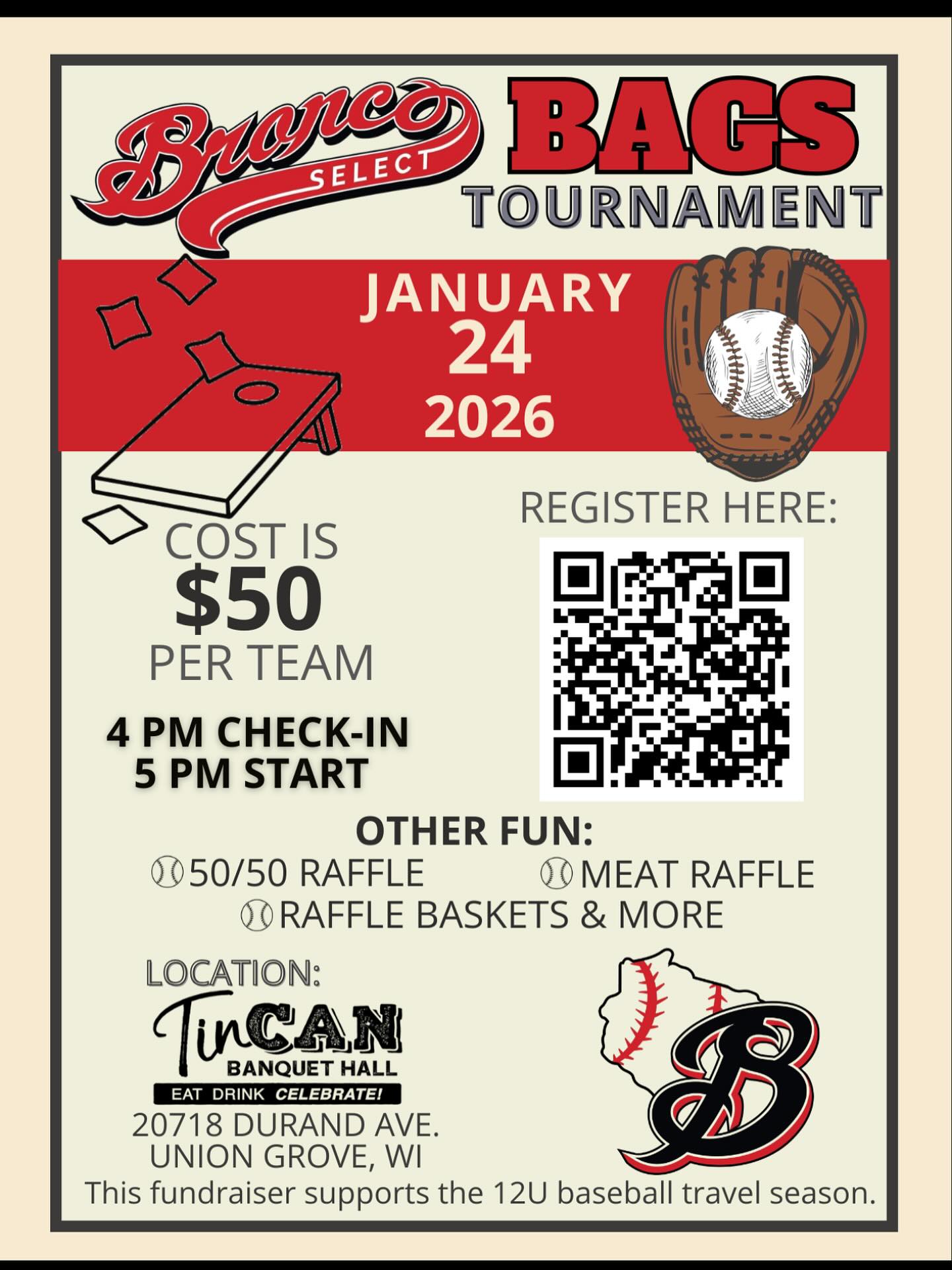 Bronco - Please join us for the 2026 Annual Bags Tournament. Sign up to ...