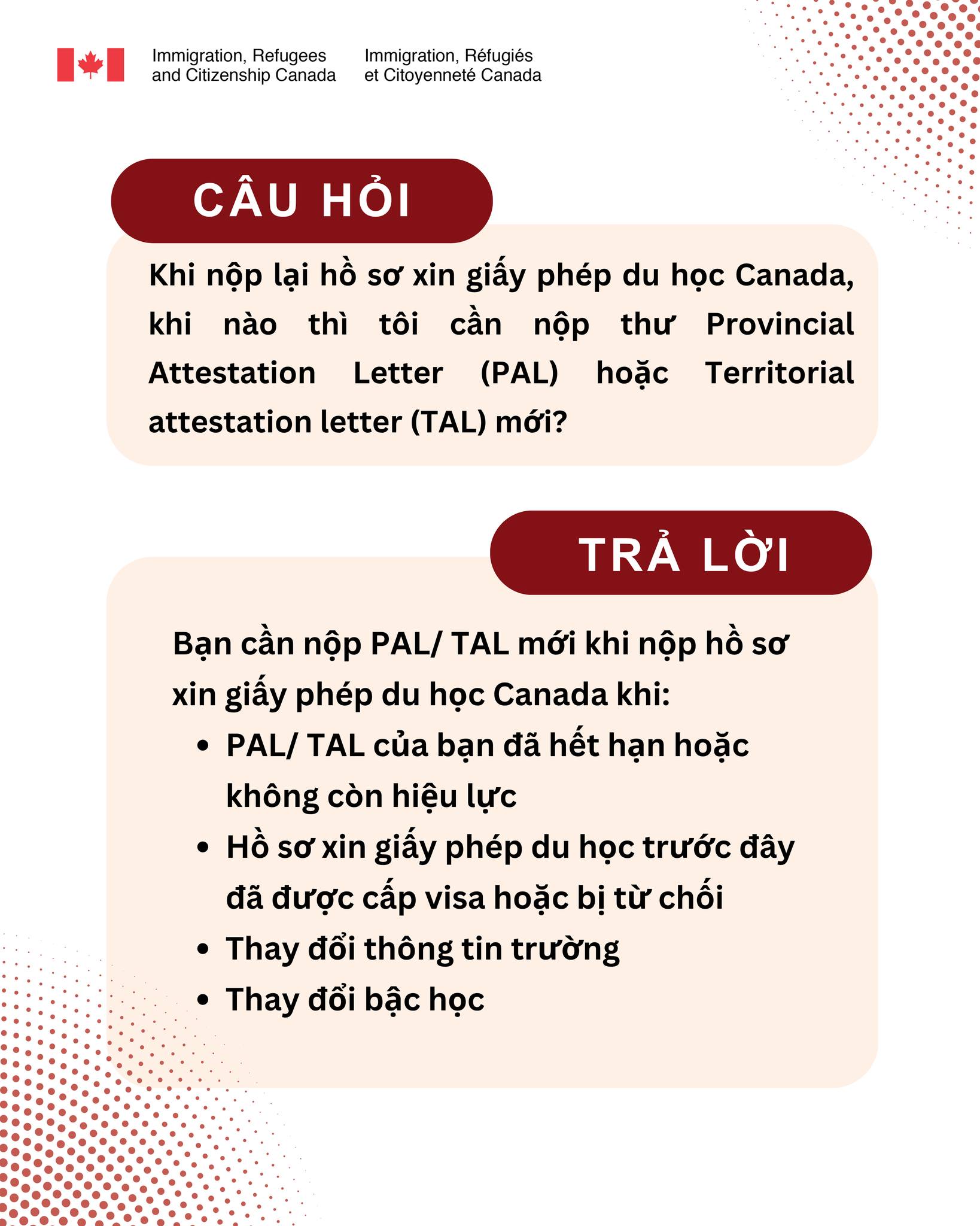 Tổng - Khi nào cần nộp thư Provincial Attestation Letter (PAL) hoặc ...