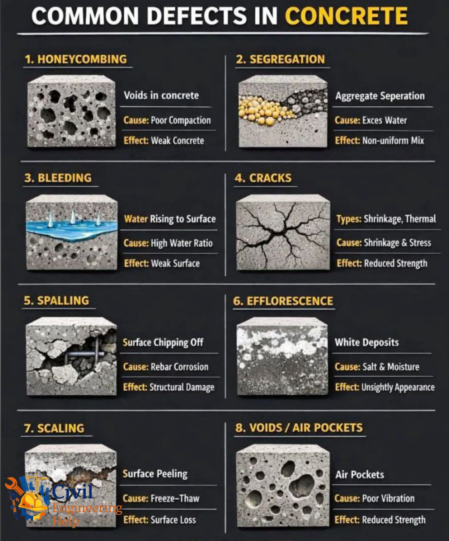 Common Defects In Concrete... - Civil Engineering Help | Facebook