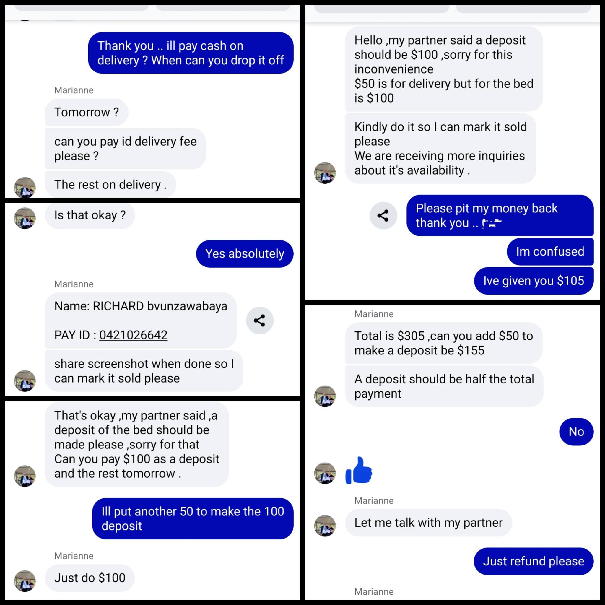 Melbourne - Marketplace Scams! Please be aware, people are still ...