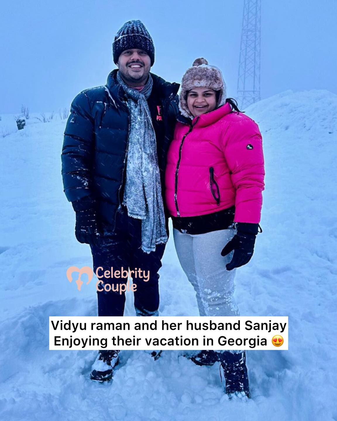 Celebrity - Comedian Vidyu raman and her husband winter vacation in ...