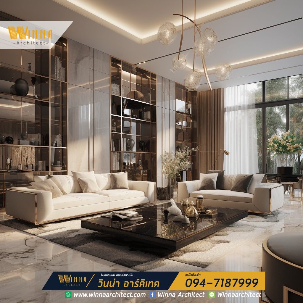 Winna Architect รับสร้างบ้าน ออกแบบตกแต่งภายในบ้านหรู