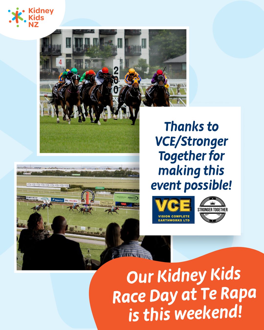 Kidney - Our Kidney Kids Race Day at Te Rapa Racecourse is almost here🐎 ...