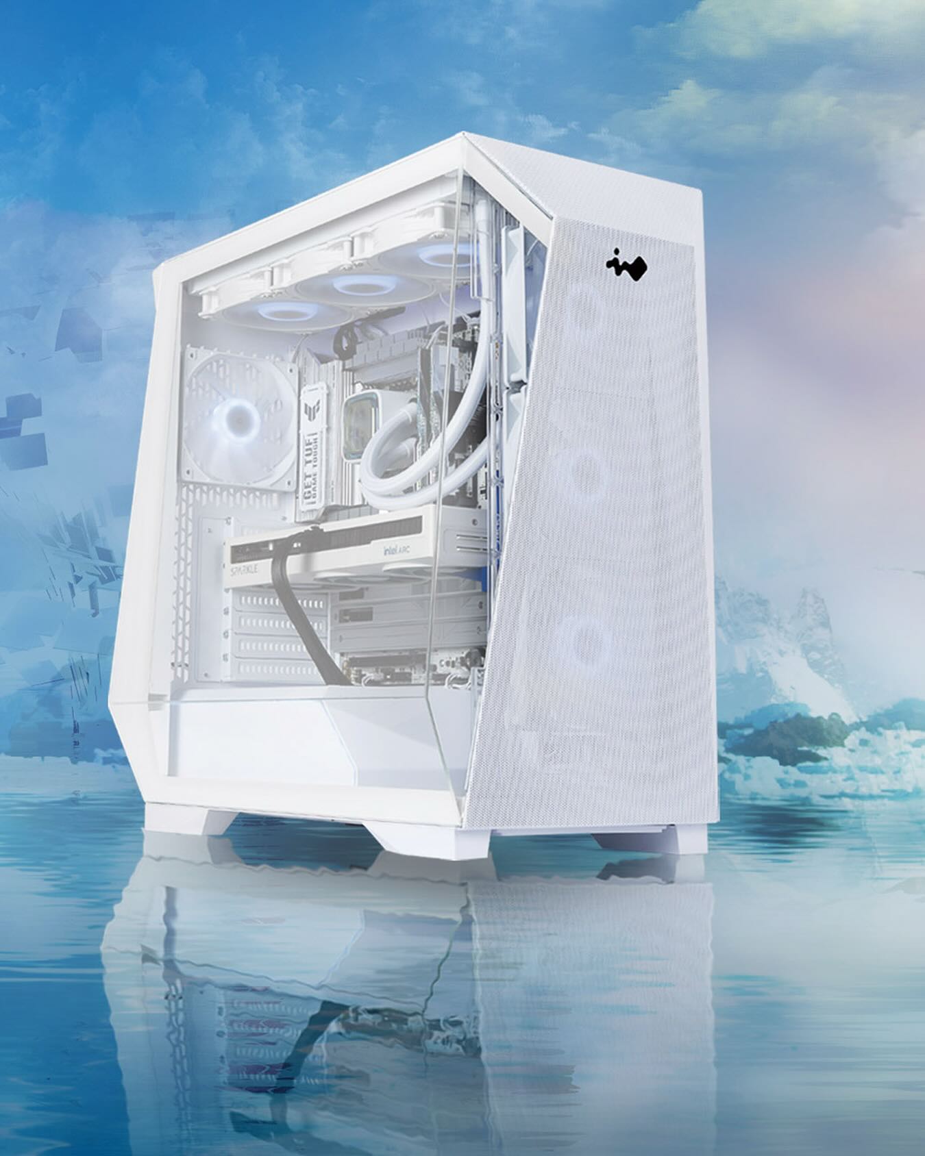 InWin - PRISM White 💎 Ultra-wide panoramic view. Mirror diamond-cut ...
