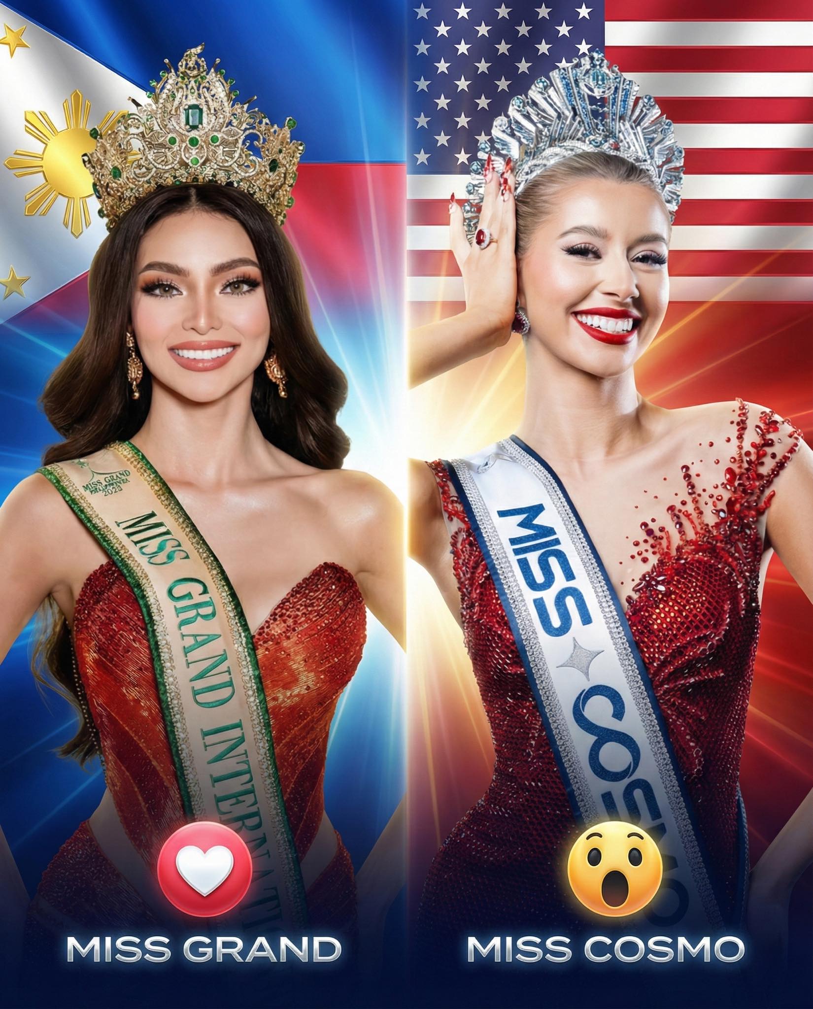 Pageant - MISS GRAND💛 X MISS COSMO💙 🇵🇭 Emma Mary Tiglao | 🇺🇸 Yolina ...