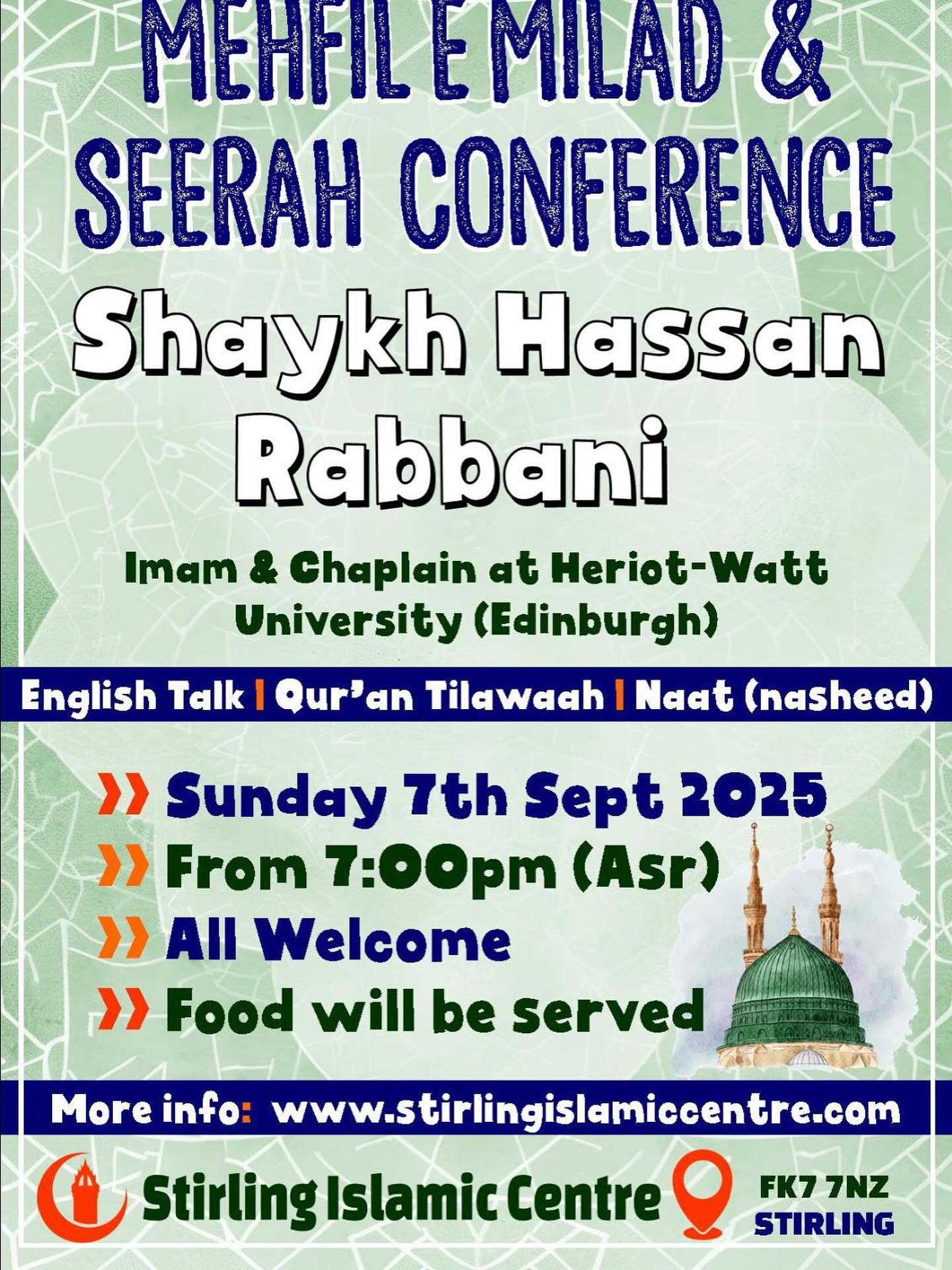 Join Shaykh Hassan Rabbani... - Zia-Ul-Quran Mosque Glasgow | Facebook