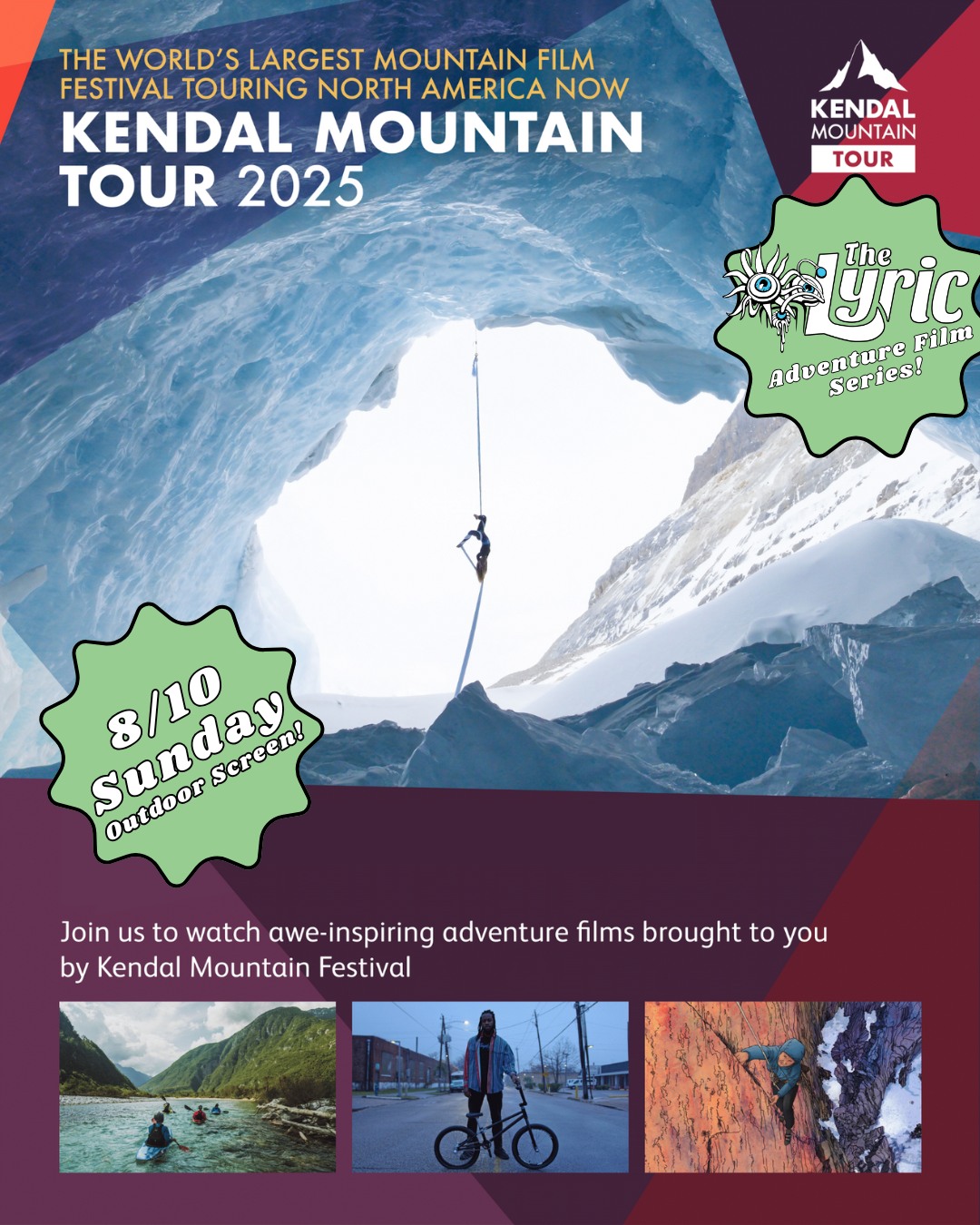 The Lyric - Kendal Mountain Tour 2025 on 8/10 (SUN)🗻🚵🏼‍♂️... | Facebook