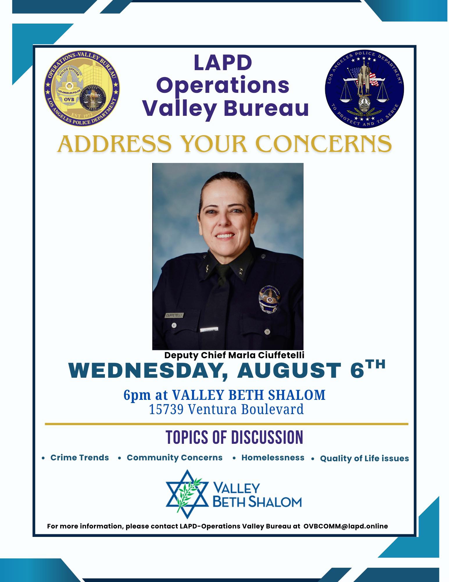 LAPD Operations Valley Bureau (@LAPDOVB) • Facebook