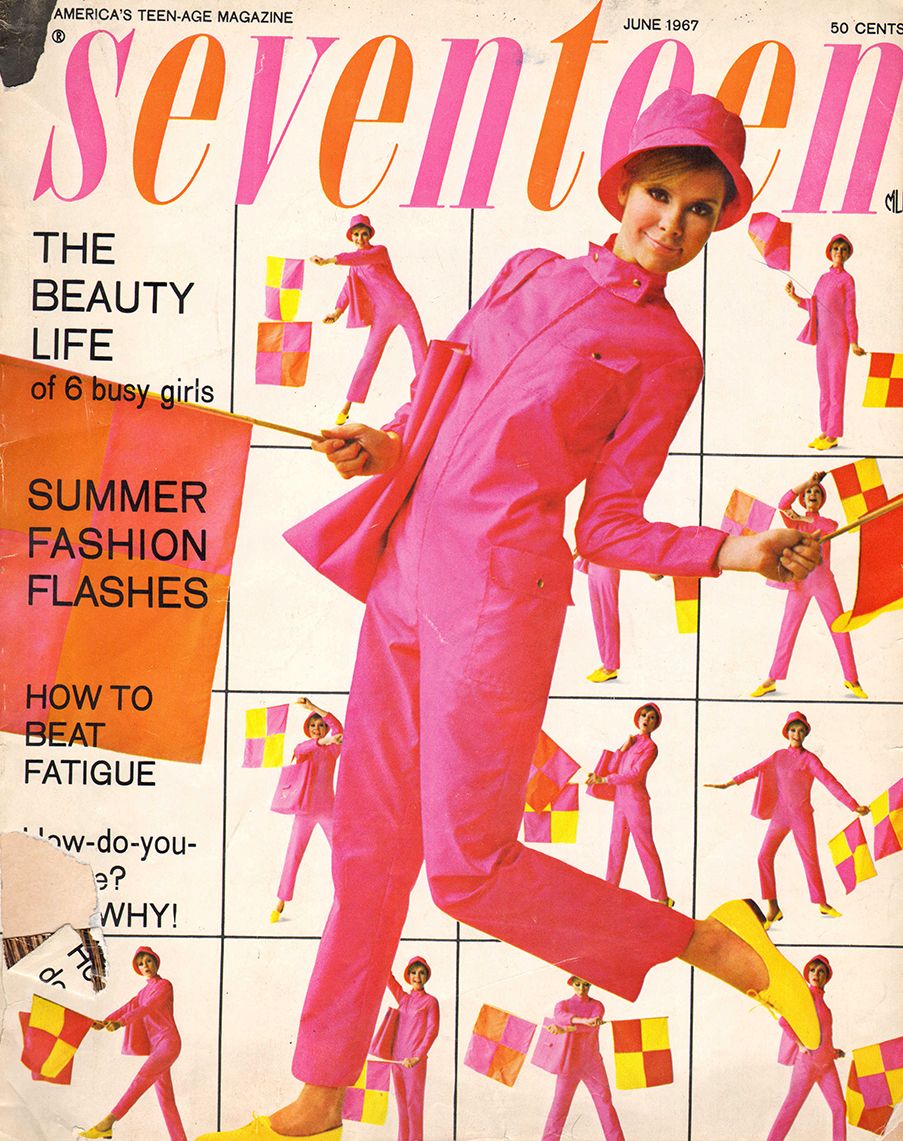 A full-page photograph from the April 1960 issue of Seventeen