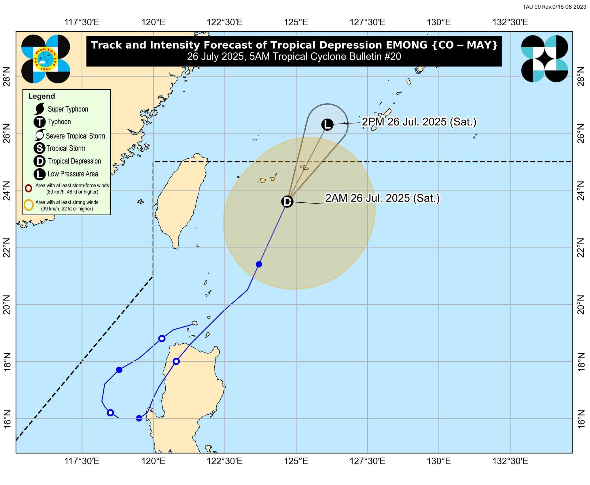 “EMONG” WEAKENS INTO A TROPICAL DEPRESSION TROPICAL CYCLONE BULLETIN NR ...