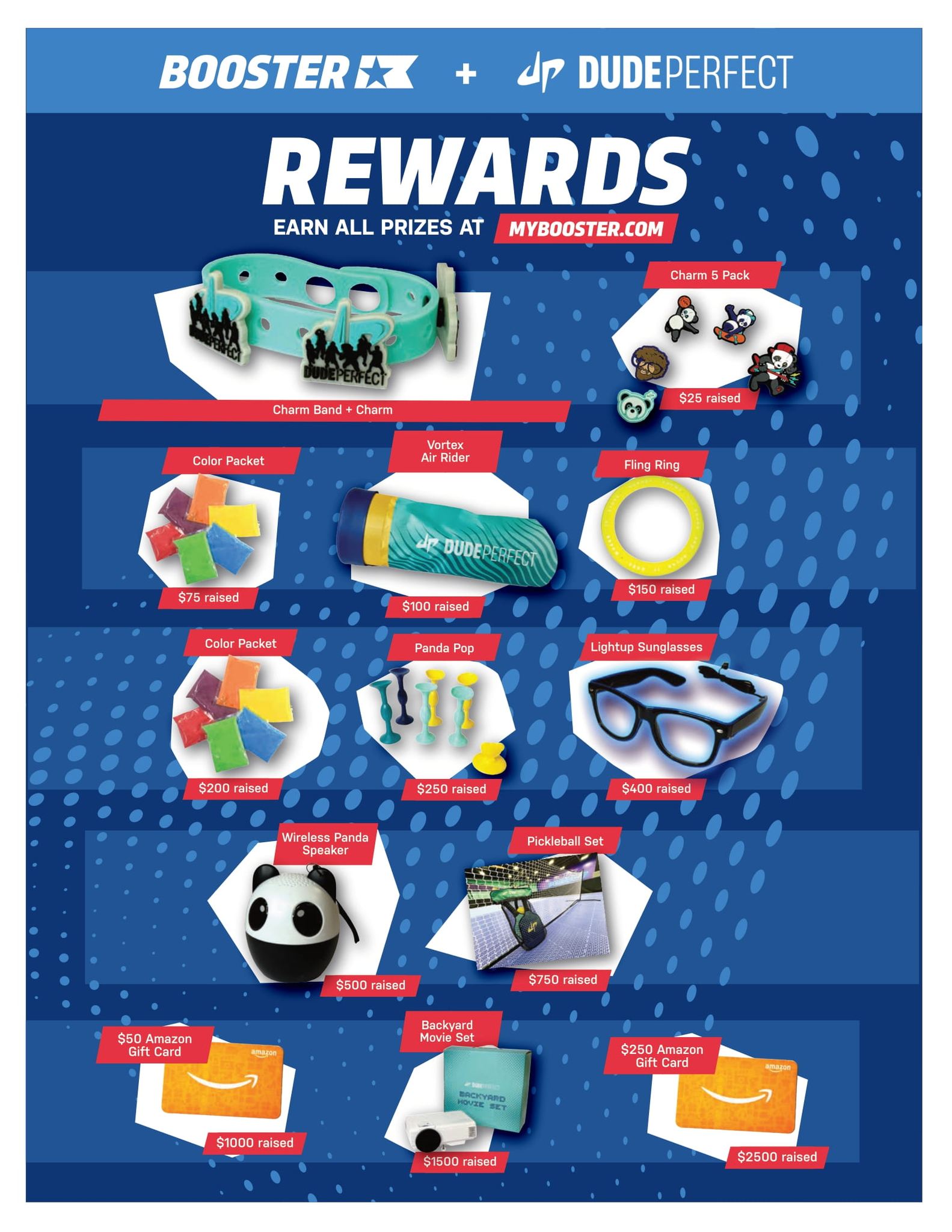 ? Booster & Dude Perfect Rewards Keep Going! ? Middle School, we 