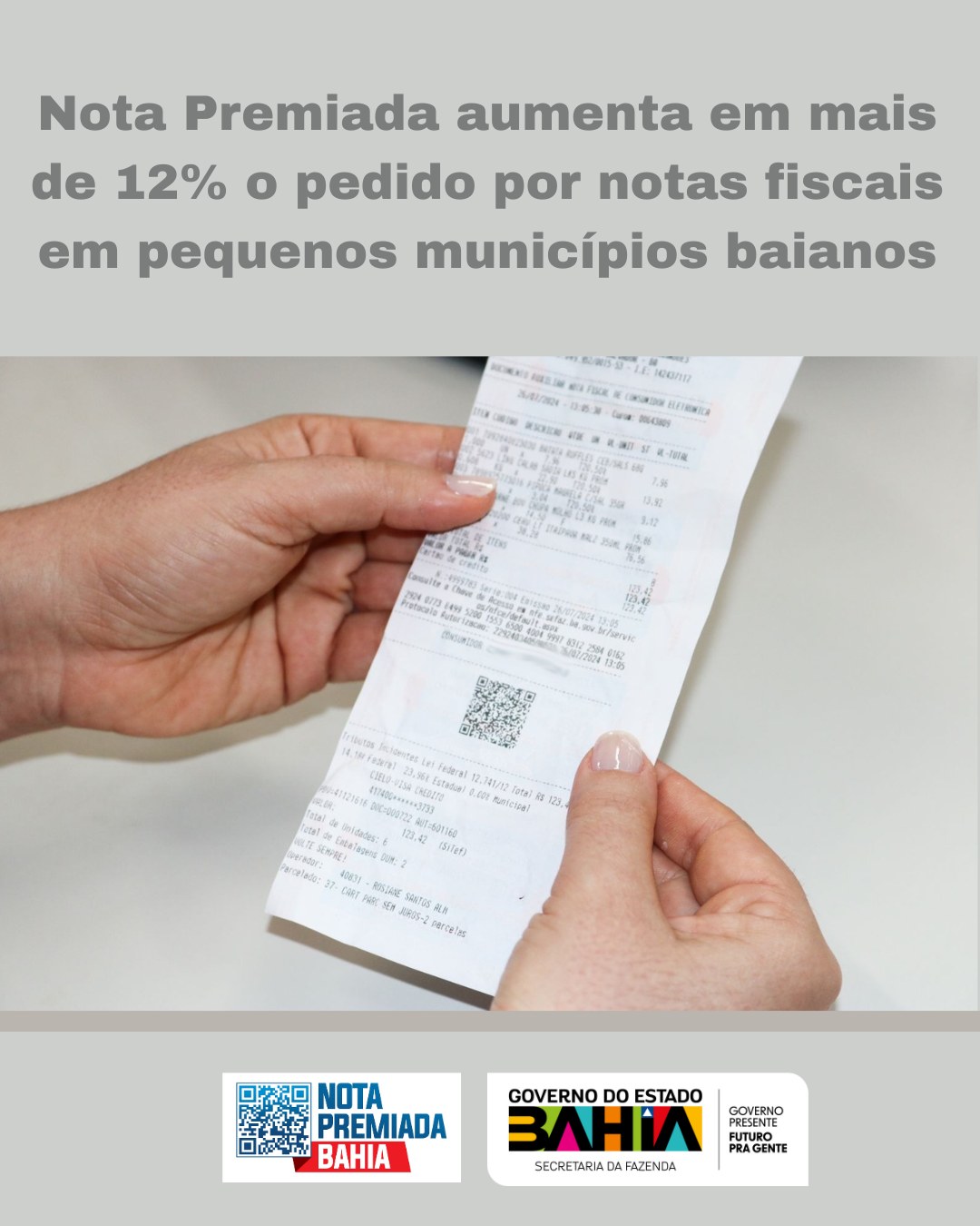 Sefaz - 💰As premiações da Nota Premiada Bahia, campanha de cidadania ...