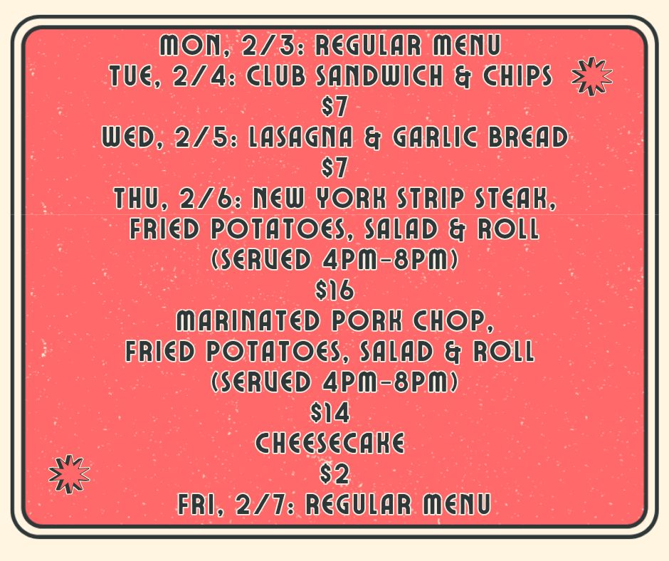 Diamond - 🔥This Week's Specials🔥 Regular Menu Items Offered Every Day ...