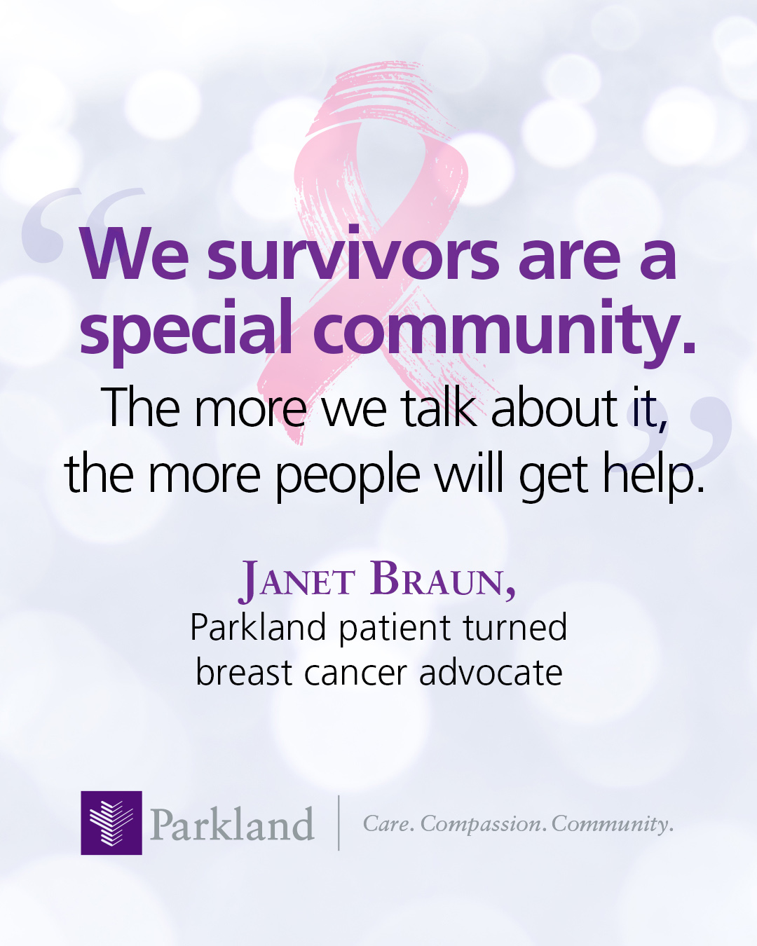 Parkland Health - After surviving breast cancer, Janet... | Facebook