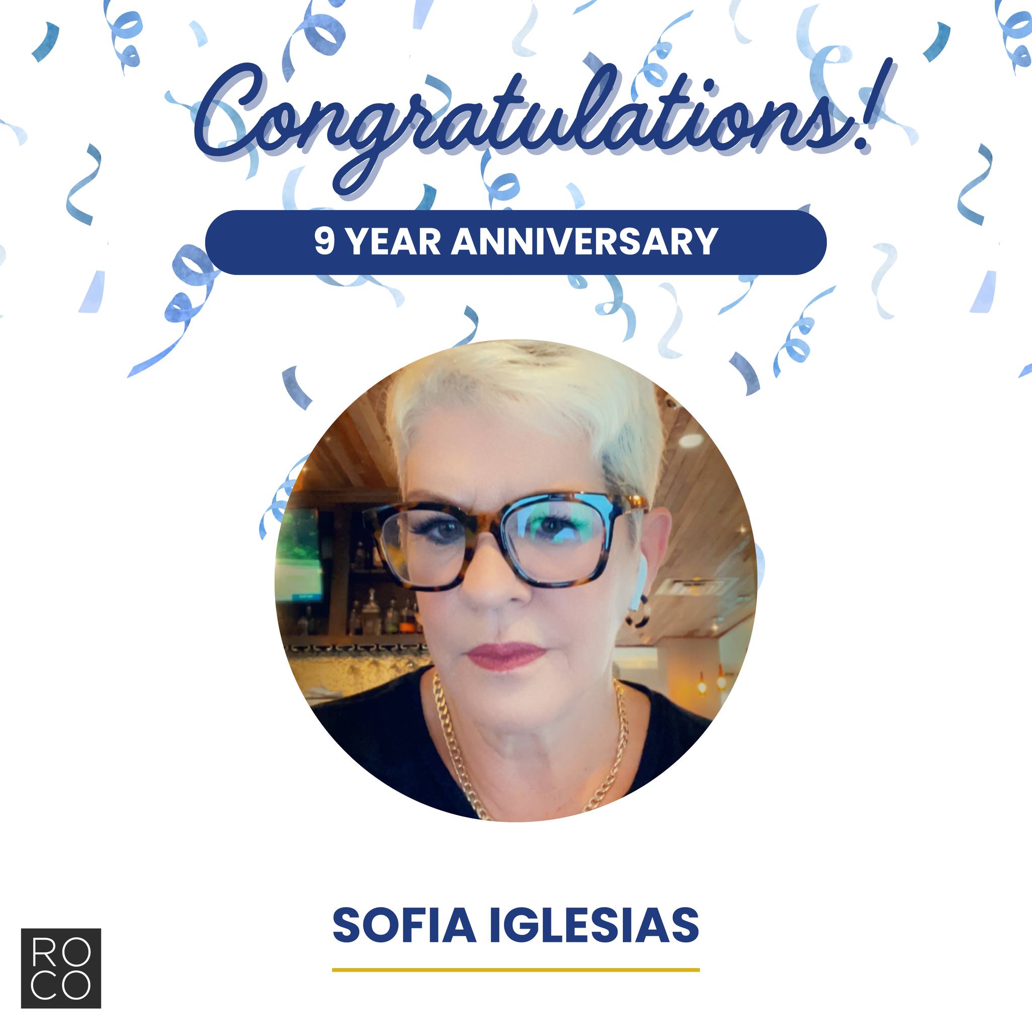 Acme - Please help us congratulate Sofia on 9 years with ROCO! She has ...
