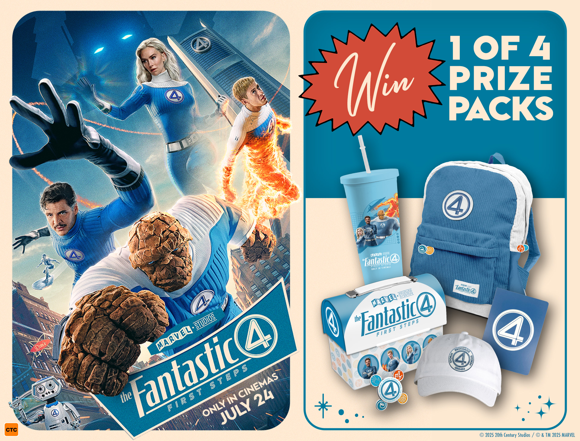 Collect all four of the Fantastic Four-N-One pizza boxes! Marvel