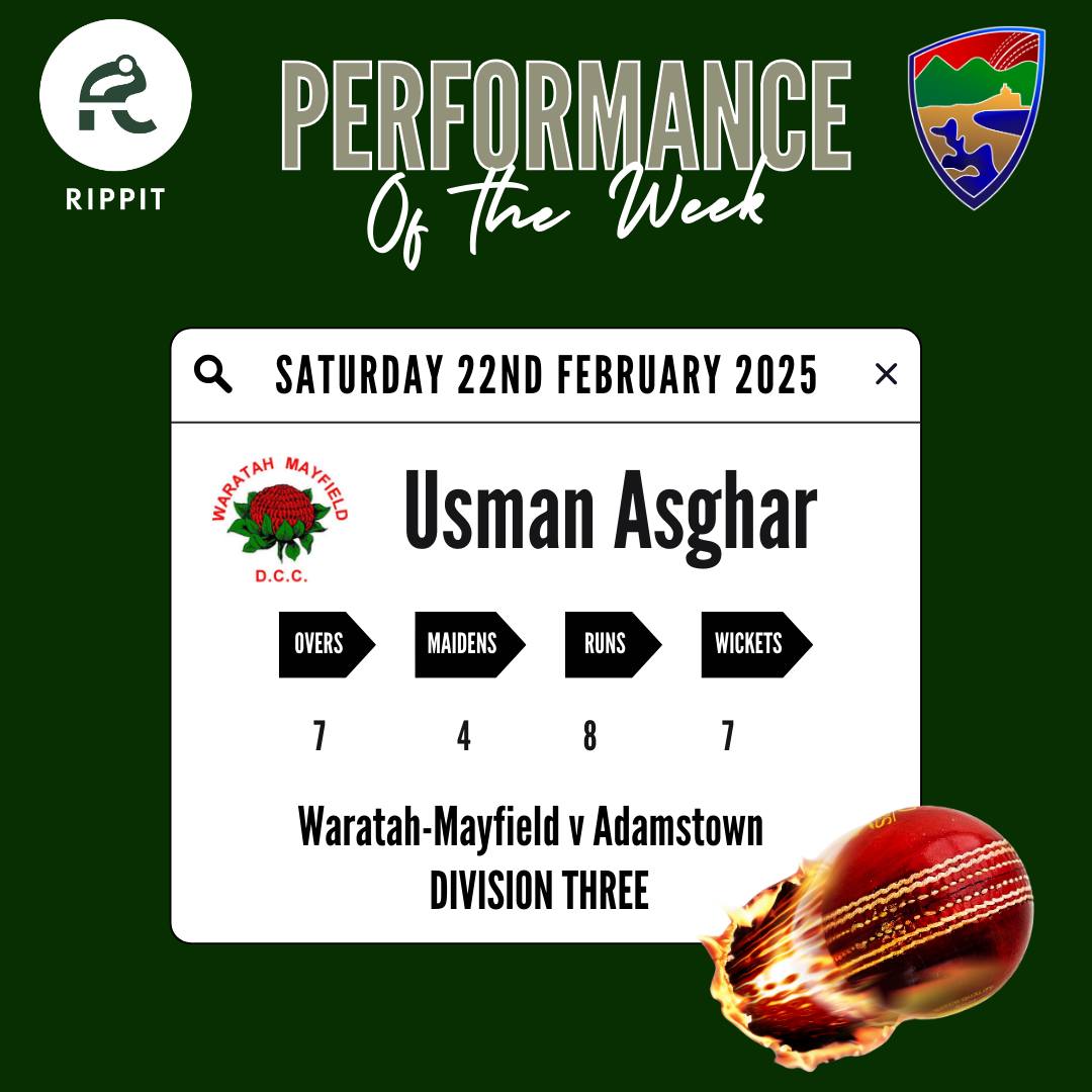 Newcastle - 🏏 Rippit Golf Performance of the Week - Unstoppable Usman ...