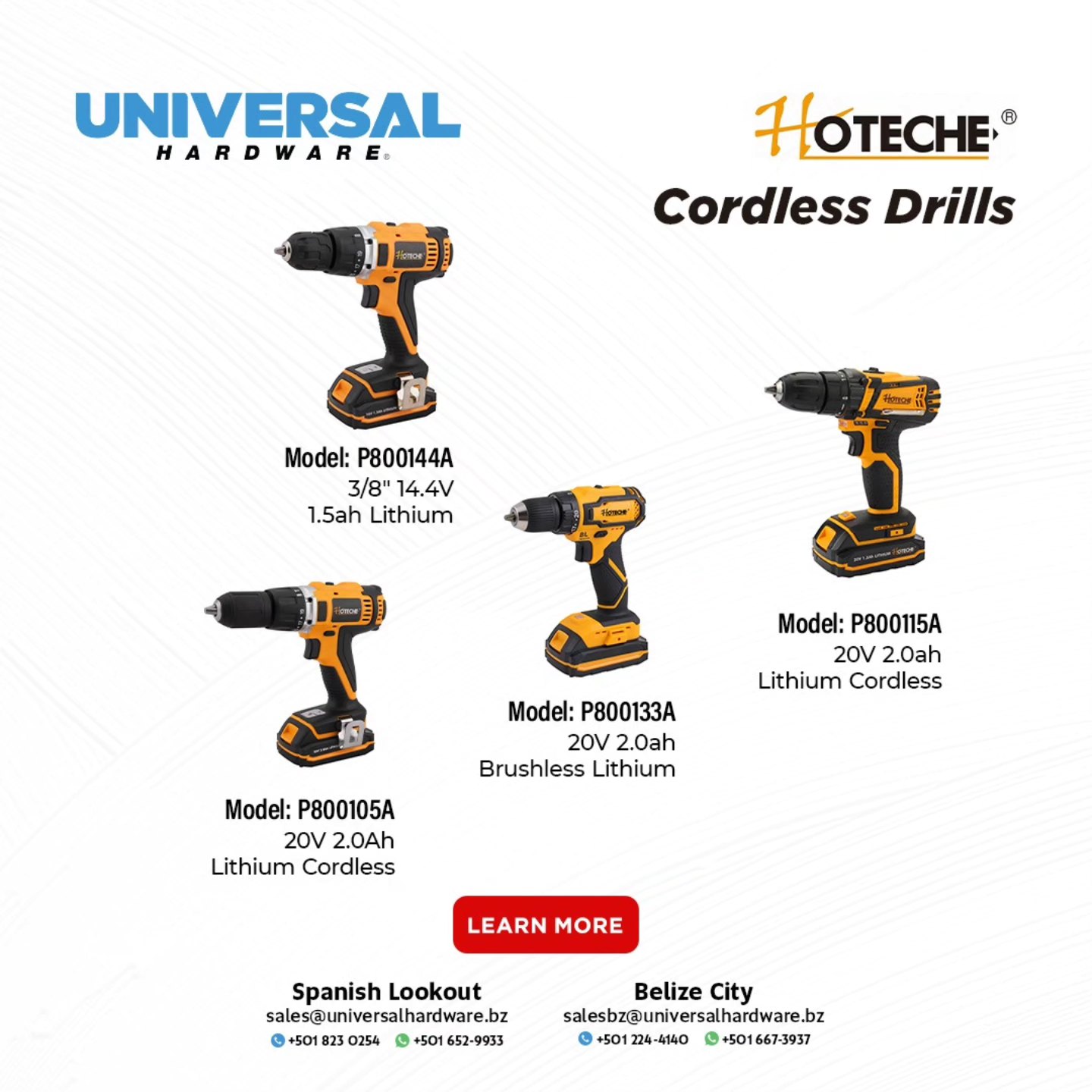 Universal - Ready to work. Ready to build. Hoteche cordless power tools ...
