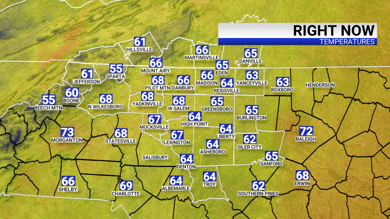 Van - Here are your lunchtime temperatures from the FOX8 MAX Weather ...