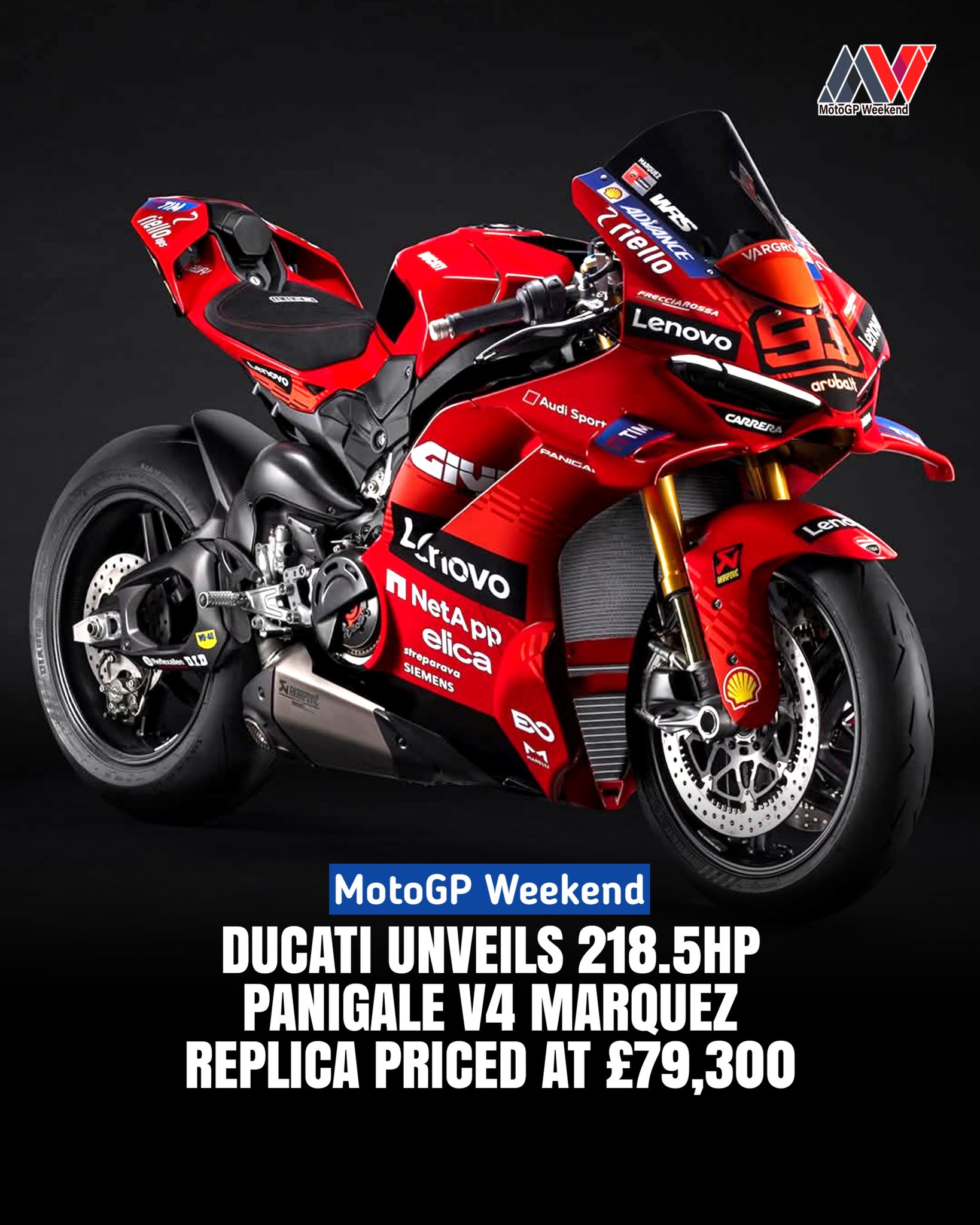 Motogp - Ducati has unveiled a limited-edition Panigale V4 Márquez ...