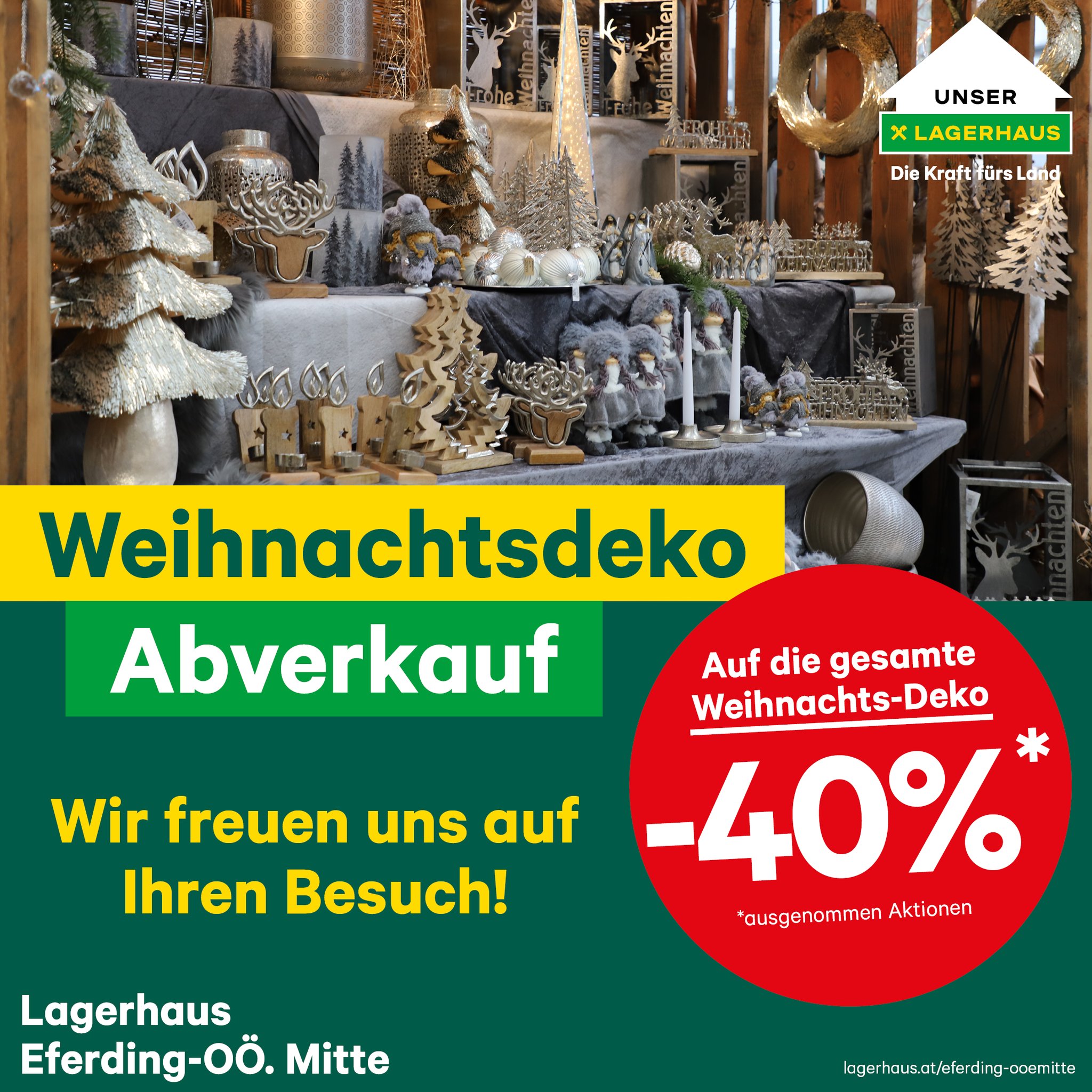 Weihnachtsdeko Abverkauf in Ihrem Lagerhaus! 💚 Gültig bis 31. Dezember 2024! #lagerhaus #abverkauf #weihnachtsdeko #weihnachtsdekoabverkauf