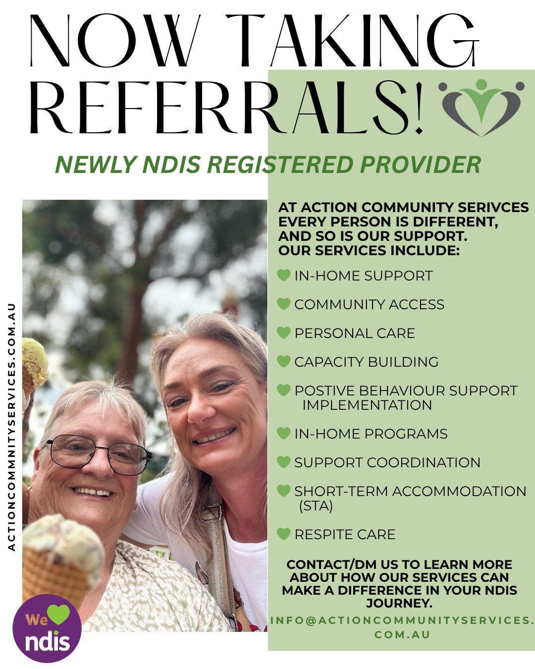 📣 We’re Now Taking Referrals!... - Action Community Services | Facebook