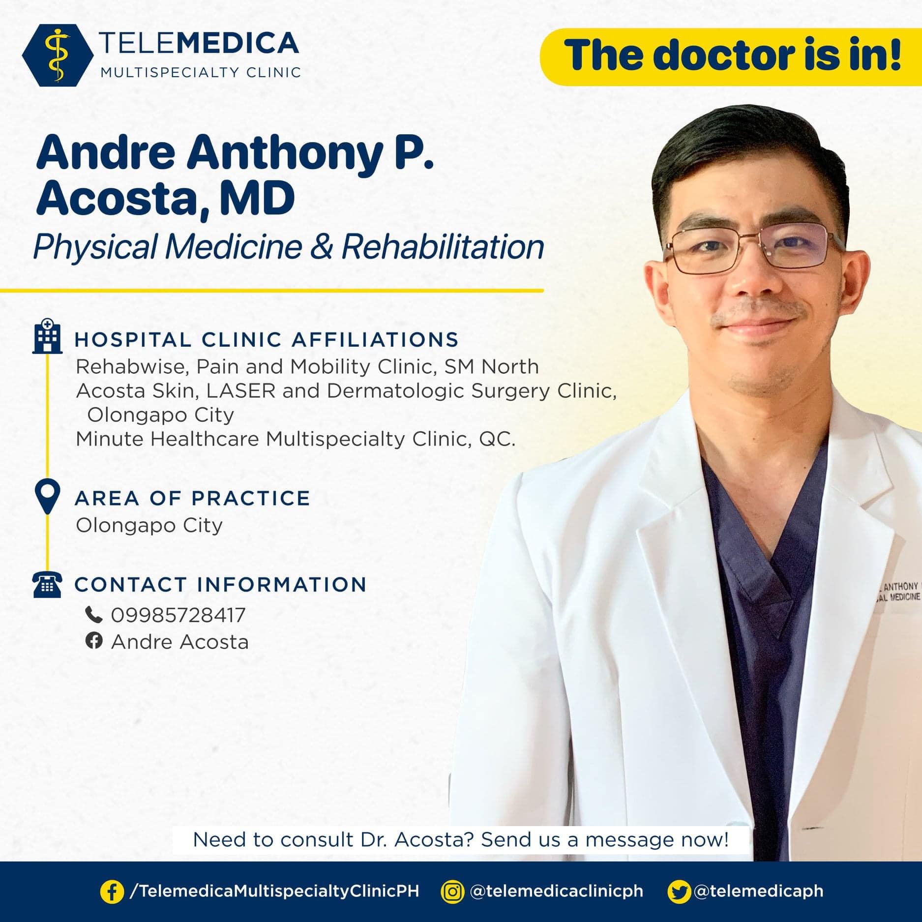 Dr. Andre Acosta - Physical Medicine & Rehabilitation | Quezon City