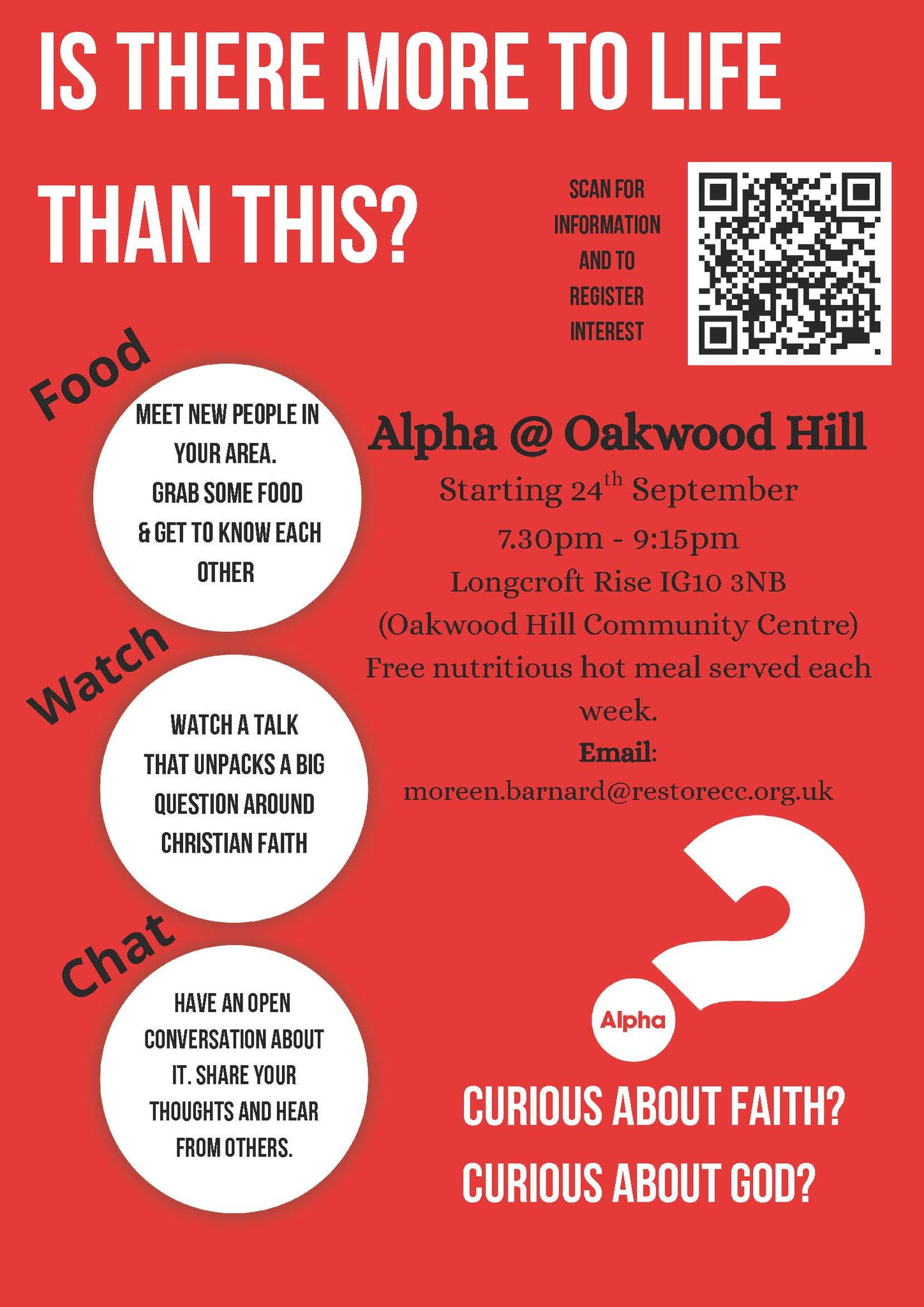 Restore - We are excited to host the next Alpha Course at Oakwood Hill ...
