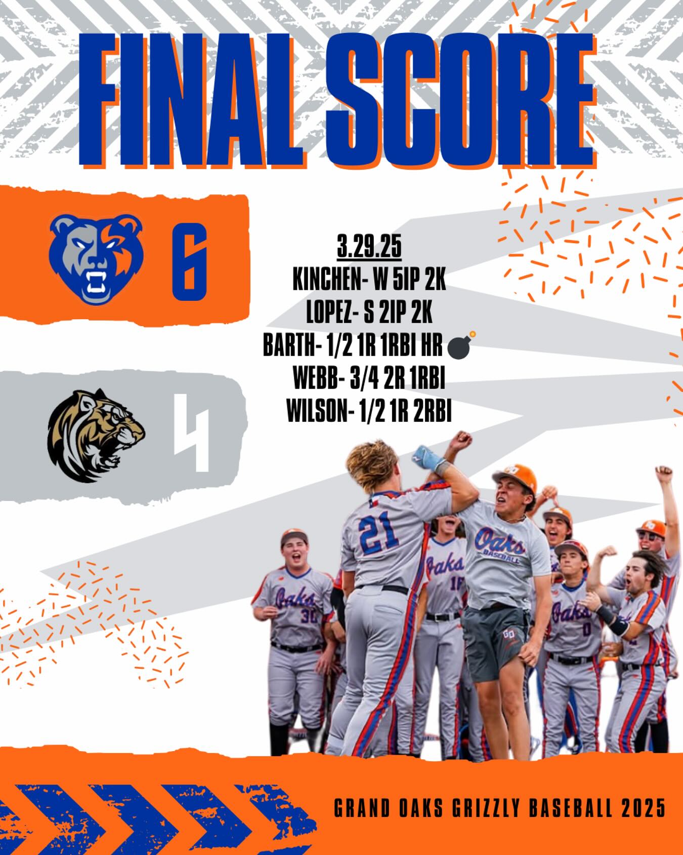 Grand Oaks High School Baseball | Spring TX
