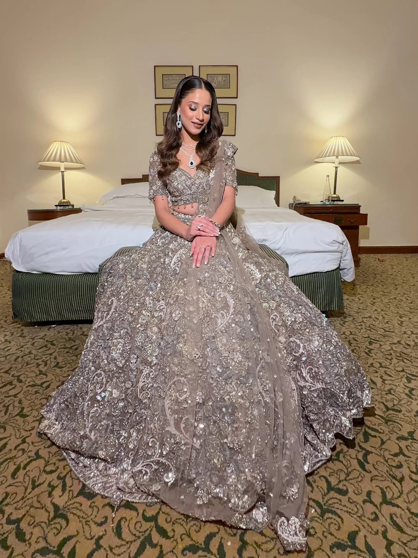 ✨ Engagement elegance, wrapped in luxury grey ✨ A lehenga designed for the moment that marks forever. Soft grey tones, refined detailing, and a silhouette that speaks understated luxury 🤍 Perfect for
