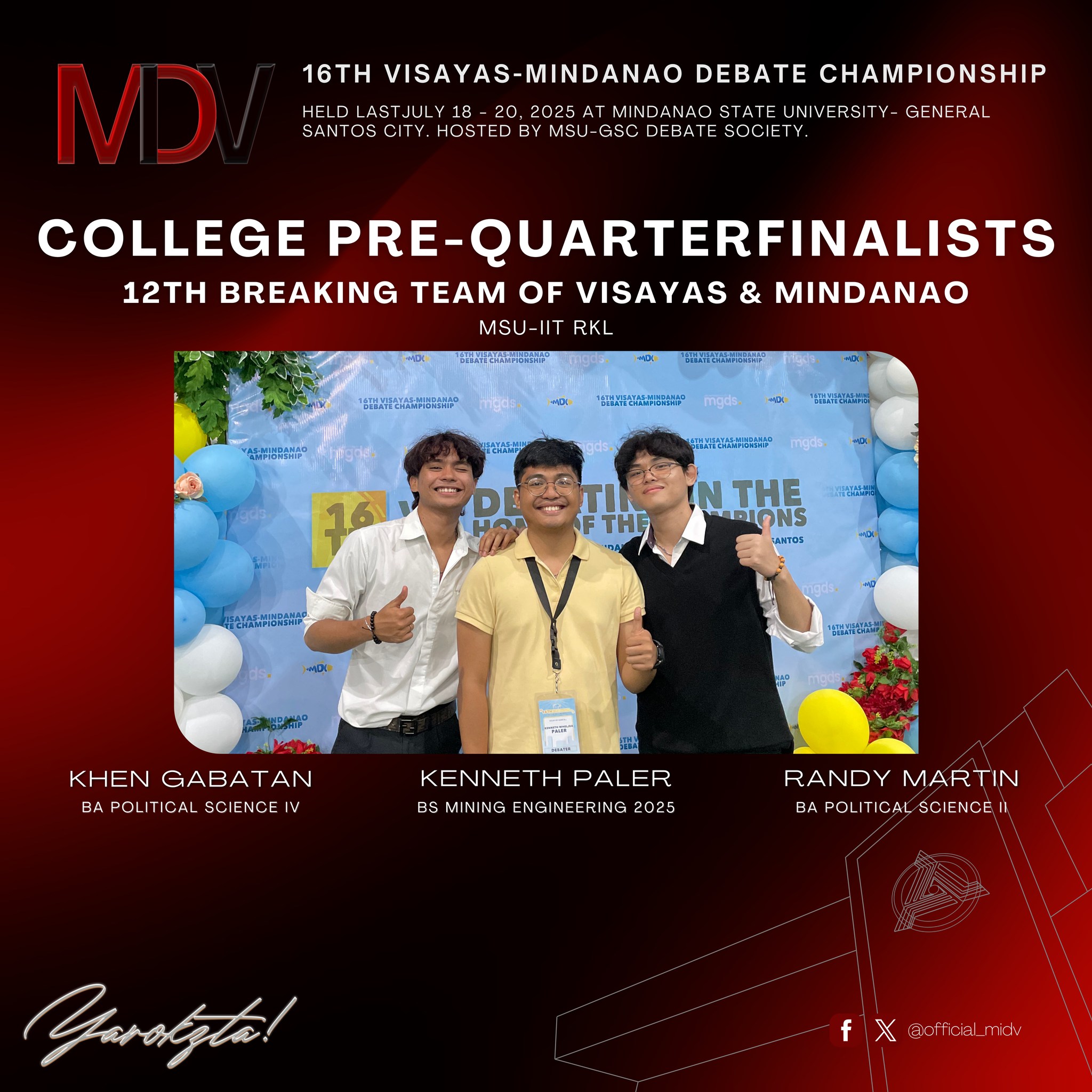 𝐒𝐚 𝐝𝐞𝐛𝐚𝐭𝐞, 𝐦𝐮𝐫𝐚 𝐫𝐚 𝐤𝐚𝐠 𝐢𝐬𝐝𝐚, 𝐤𝐮𝐧𝐠... - MSU-IIT Debate Varsity | Facebook