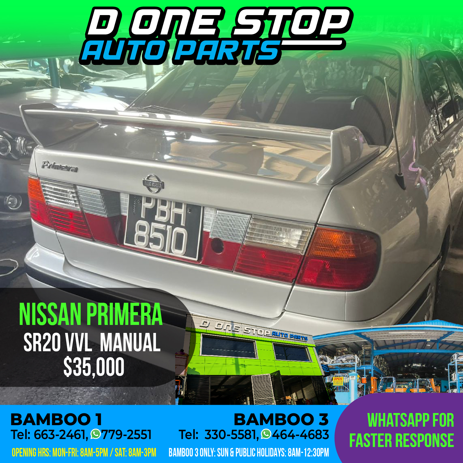 Nissan Primera SR20 VVL Manual $35,000. We stock the highest