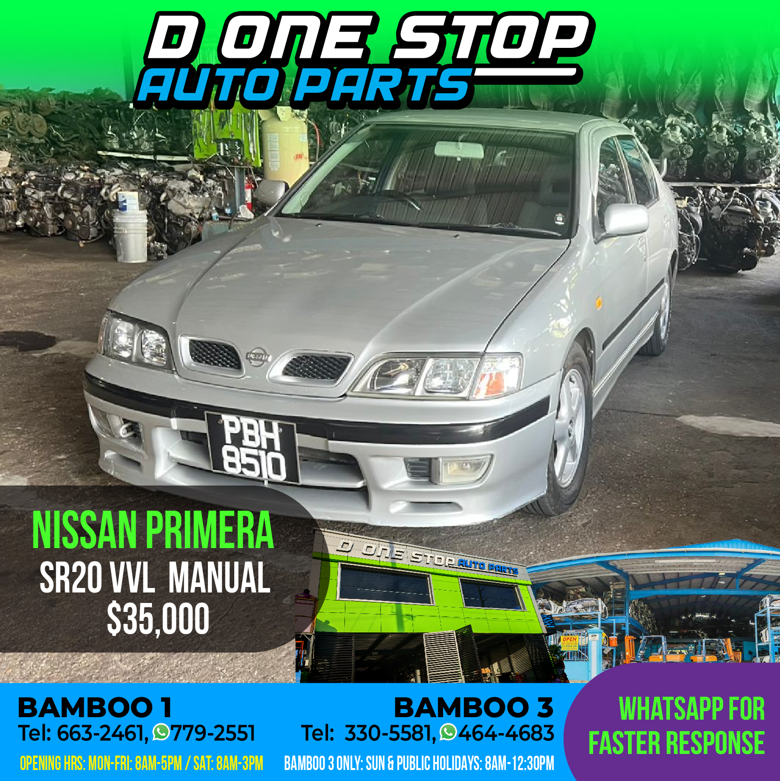 Nissan Primera SR20 VVL Manual $35,000. We stock the highest