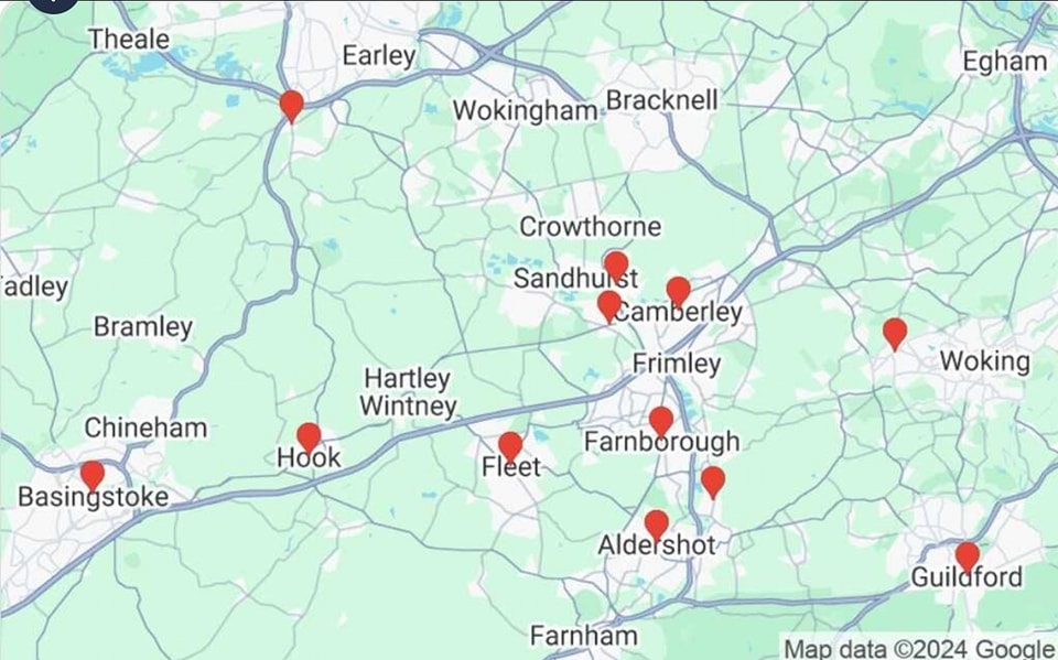 Scooby's - Hi All Attached is a map of the approximate area we cover ...