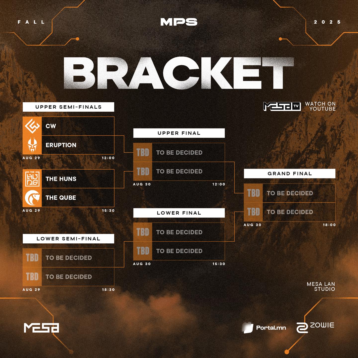 MESA - [CS2] MPS Fall 2025 | Bracket 🙌 Chinggis Warriors болон The Huns ...